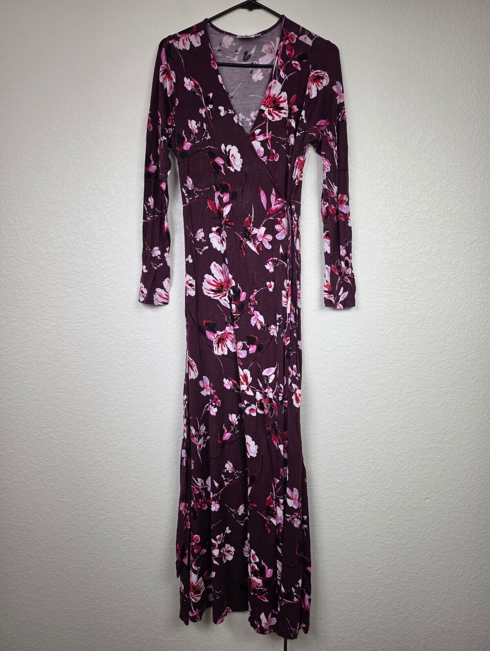 Motherhood Maternity Long Sleeve Floral Maxi Dress Large